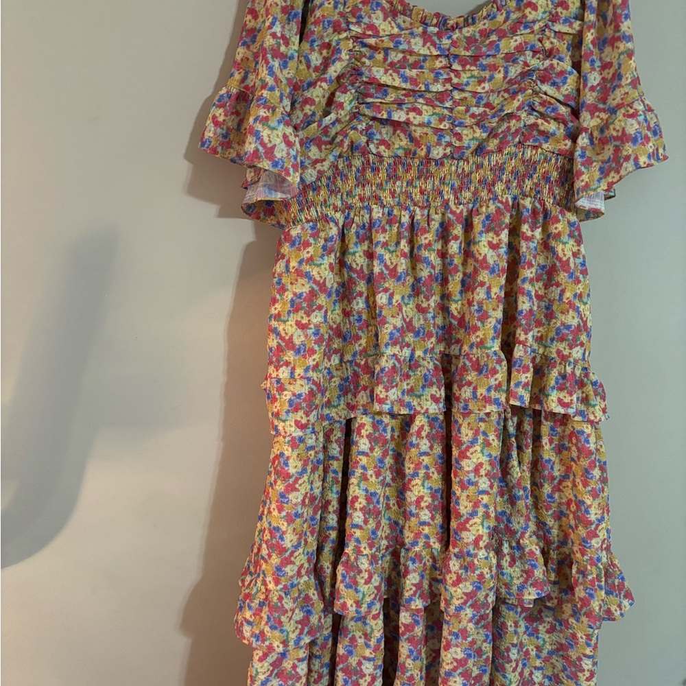 English Factory Floral Tiered Dress